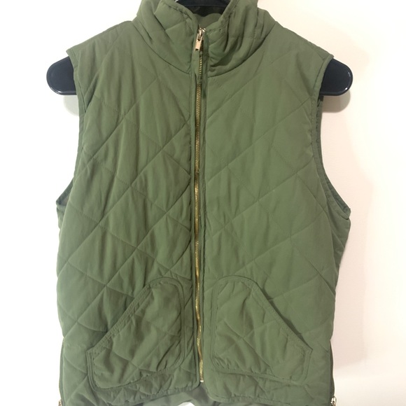 Miami Olive Green Puffer Vest Size Medium - Picture 3 of 5
